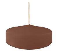 Bougies flottantes grandes, diamètre 7 cm, 12 pièces - Taupe