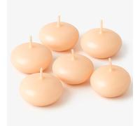 Bougies Flottantes pour Mariage, 4,7 cm, Lot de 6, Durée 4-6h, Coloris au Choix (Pêche)