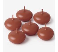 Bougies Flottantes pour Mariage, 4,7 cm, Lot de 6, Durée 4-6h, Coloris au Choix (Terracotta)