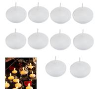 Bougies Flottantes Sans Parfum - 10 Pièces Décoratives pour Fête de Mariage, Piscine et Spa