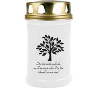 Bougies funéraires pack de 8 avec motif 2 jours arbre