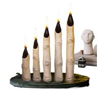Bougies gothiques - Bougies de doigt de sorcière d'Halloween - Bougies décoratives - Bougies de pouce effrayantes effrayantes avec ongles noirs - Bougie réaliste d'horreur - Bougie d'Halloween