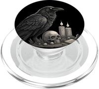 Bougies Gothiques en Forme de crâne de Corbeau et Oiseau PopSockets PopGrip pour MagSafe