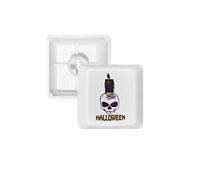 Bougies Halloween Tête de Mort Sorcière PBT Keycaps pour Clavier Mécanique Blanc OEM sans Marquage d'impression R3 Multicolore