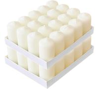 BOUGIES HORECA Bougies colonnes 40 pcs - 12h de combustion, ivoire, non parfumées, 4×7 cm