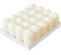 BOUGIES HORECA bougies piliers 20 pcs - 12h, ivoire, Ø 4×7 cm, non parfumées