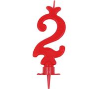 bougies hypergel numéro 2 rouge