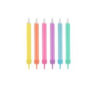 Bougies Jumbo colorées - 12 pièces de joie pour votre décoration ! Parfaites pour les fêtes, les anniversaires et toutes les occasions spéciales ! Appréciez l'éclat et les couleurs !