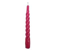 Bougies laquées tortillon Ø 2,2 cm H. 21 cm - 3 pièces - Fuchsia