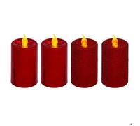 Bougies LED ""Colorama de Noël"" lot de 4 votives rouge - Feeric Lights & Christmas