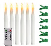 Bougies LED en forme de tige 6 LED Bougie vacillante LED avec clip Fonctionne sur piles