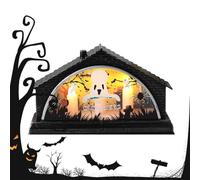 Bougies LED Halloween Accessoires Lumières LED Sans Flamme En Forme De | Décorations De Table Halloween Pour Extérieur Intérieur Fête Demande En Mariage Shower Maison Cheminée