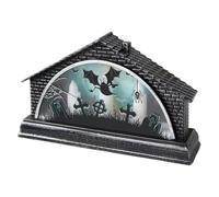 Bougies LED Halloween Lumière LED Sans Flamme en Résine Forme Maison | Décorations De Table Halloween Pour Extérieur Mariage Fête D'Automne Demande Shower Maison Salle De Bain Cheminée