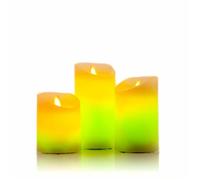 InnovaGoods® bougies led effet flamme 12 couleurs, 4 modes d'éclairage, lumières led alimentées par piles avec minuterie, 3 tailles de bougies led, bougies décoratives idéales pour cadeau, halloween