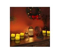 vidaXL Bougies à LED sans flamme 24 pcs avec télécommande Blanc chaud