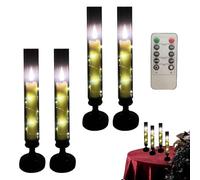 Bougies LED sans flamme - Bougie chauffe-plat électrique vacillante - Bougie LED avec télécommande - Faux clignotant réaliste - Décoration de cheminée pour festivals, tables à manger quotidiennes