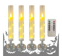 Bougies LED sans Flamme - Lumières de Bougies LED Électriques avec Télécommande - Décoration de Table, Lumière d'Ambiance pour Mariage Halloween Fête Tables