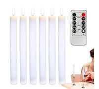 Bougies LED sans flammes - Remote Contrôle, Candle de flamme sans flamme électrique | Les lampes à thé vacillantes de 6 pièces pour les cheminées, vacances, l'Halloween, mariages, à