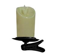 Bougies LED scintillantes palmatoires décoratives coniques avec clip de fixation