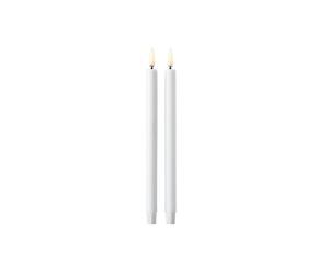 Bougies LED STOFF Nagel par Uyuni Lighting, Lot de 2, Blanc