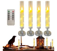 Bougies LED Vacillantes Sans Flamme,Lumières Électriques Dansantes Avec Télécommande | Décoration de Table, Lumière d'Ambiance pour Mariage Halloween Fête Tables