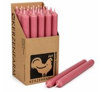 Bougies longues Altrosa - 25 cm (250 mm) - Ø 2,2 cm - entièrement colorées et sans gouttes - Fabriquées en Allemagne - Kerzenfarm Hahn - 12 heures de combustion - choix entre 10 ou 25 pièces (10