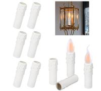 Bougies Lustre Tubes,Lustre Bougies Couvre,Couvercle de Bougie Manchon,Tube de Bougie avec Goutte,Tube de Bougie à Goutte,Douille de Bougie en Plastique,Fourreau de Bougie,10pcs