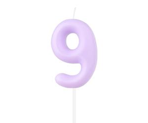 Bougies Macaron lila numéro 9, bougies lila pour le 9ème anniversaire, bougie Macaron Happy Birthday pour gâteau, décoration de gâteau mignonne, décoration de gâteau Macaron lila pour décorations