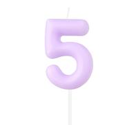 Bougies Macaron Violettes Numéro 5, Bougies Violettes pour 5e Anniversaire, Bougie Macaron Joyeux Anniversaire pour Gâteau, Décoration de Gâteau Sucrée, Décoration de Gâteau Macaron Violette pour