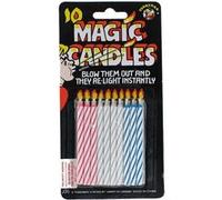 Bougies magiques et support (par 10)