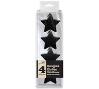 BOUGIES METALLISEES ETOILE NOIR