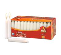 Bougies Ner Mitzvah Classic White - 10 cm - Lot de 72 - Pour bougies de Shabbat, tables de dîner, restaurants, cérémonies et urgences - Durée de
