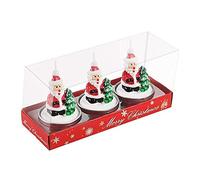 Bougies Noel, Mini Bougies Chauffe-Plat De NoëL, Faites à la Main, Noel Petits Cadeaux, Bougie Noel pour Cadeaux Noel, Bath Yoga, DéCoration de NoëL 3 PièCes(Père Noël Bougie)