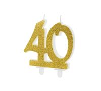 Bougies numéro pailletées, pour anniversaire, (40 ans (référence SCU5-40-019)