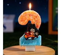 Bougies numérotées Dragon Ball 0-9 avec confettis scintillants, décoration de gâteau d'anniversaire, thème Goku, cadeau pour les fans la zhu-0