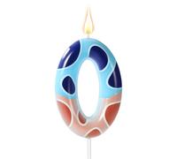 Bougies Numérotées Patte de Chien, Bougies d'Anniversaire pour Décoration de Gâteau 0-9 Fournitures de Fête pour Chien Bleu Bougies Numérotées en Forme de Patte de Chien pour Gâteau (Numéro 0)