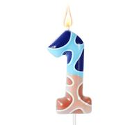 Bougies Numérotées Patte de Chien, Bougies d'Anniversaire pour Décoration de Gâteau 0-9 Fournitures de Fête pour Chien Bleu Bougies Numérotées en Forme de Patte de Chien pour Gâteau (Numéro 1)