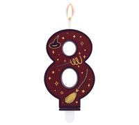 Bougies Numérotées Sur le Thème du Sorcier Magique, Décoration de Gâteau d'Anniversaire Marron en Forme de Bougie Numérotée Sur le Thème du Sorcier pour Enfants (8)