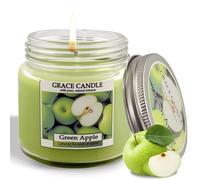 Bougies Parfumée,Bougie en Cire Naturelle,Aromathérapie parfumée à la pomme,Bocal en Verre,Durée de Combustion de 18 Heures,pour Cadeau et Décoration d'Intérieu