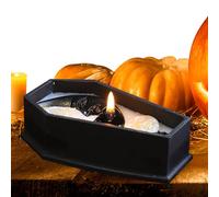 Bougies parfumées - 12 x 7,3 x 4,6 cm - Bougie parfumée gothique - Design vintage effrayant - Matériaux naturels - Aromathérapie - Décoration d'intérieur - Bougie en forme de cercueil pour Halloween