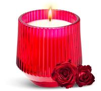 Bougies parfumées à la rose et à l'oud, bougies parfumées boisées à l'iris et à la rose, cadeaux pour femmes, bougies d'aromathérapie à la cire de soja naturelle