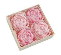 Bougies Parfumées À La Rose, Set De 4 Bougies Parfumées De Soja | Bougie Fleur, Bougie Florale D'aromathérapie Pour Rendez-vous Maison Salle De Bain Cadeau Femme Et Amie