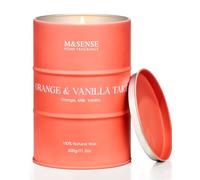 Bougies parfumées à l'orange et à la vanille pour la maison Grandes bougies de soja bio propres et non toxiques 120 heures de combustion longue durée, cadeau fete des meres