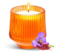 Bougies parfumées au safran et au bois de santal, parfums exotiques et veloutés, cadeaux pour femmes et hommes, décoration d'intérieur