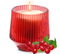 Bougies parfumées aux groseilles rouges, groseilles à maquereau et roses, bougies aux baies en cire de soja pour femmes et mamans, cadeaux de Noël, bougie d'aromathérapie
