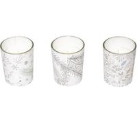 Bougies parfumées avec motif de Noël, Ø 5 cm, lot de 3