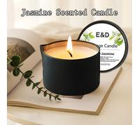 Bougies parfumées, bougie en boîte de fer, convient pour la chambre à coucher et la salle de bain, parfum longue durée, avec parfum d'huile essentielle, cadeau parfait pour la famille et les amis, bou