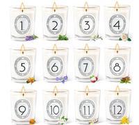 Bougies Parfumées Cadeau Coffert, 12 Candle Coffret cadeau bougies parfumées pour femme, Bougie Naturel Cire de Soja, Durée de Combustion 250 Heures pour un anniversaire, Noël, Thanksgiving