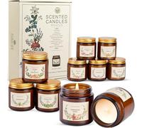 Bougies Parfumées Cadeau Femme, Lot de 10 Bougie Pot en Verre, 100x10g Coffret cadeau Bougie Parfumées, Aromathérapie Cadeau D'Anniversaire pour Noël, Salle De Bain, Spa et Méditation(250 heures)