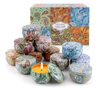 Bougies Parfumées Cadeau pour Femme, Lot de 12 Bougies D'Aromathérapie Soja Naturelle, Bougies Cadeaux pour Noël Détente Stress Fête des Mères Anniversaire Femme